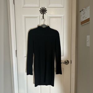 Black SHEIN Turtleneck Longsleeve BodyCon Dress
